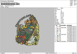 Goofy Train Embroidery File 6 sizes