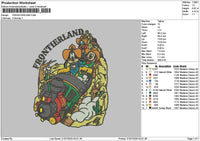 Goofy Train Embroidery File 6 sizes