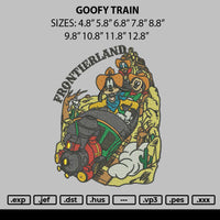 Goofy Train Embroidery File 6 sizes