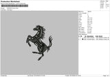 Horse Shadow Embroidery File 6 sizes