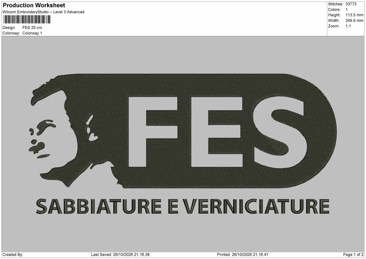 Fes Text Embroidery Machine Design File 6 sizes