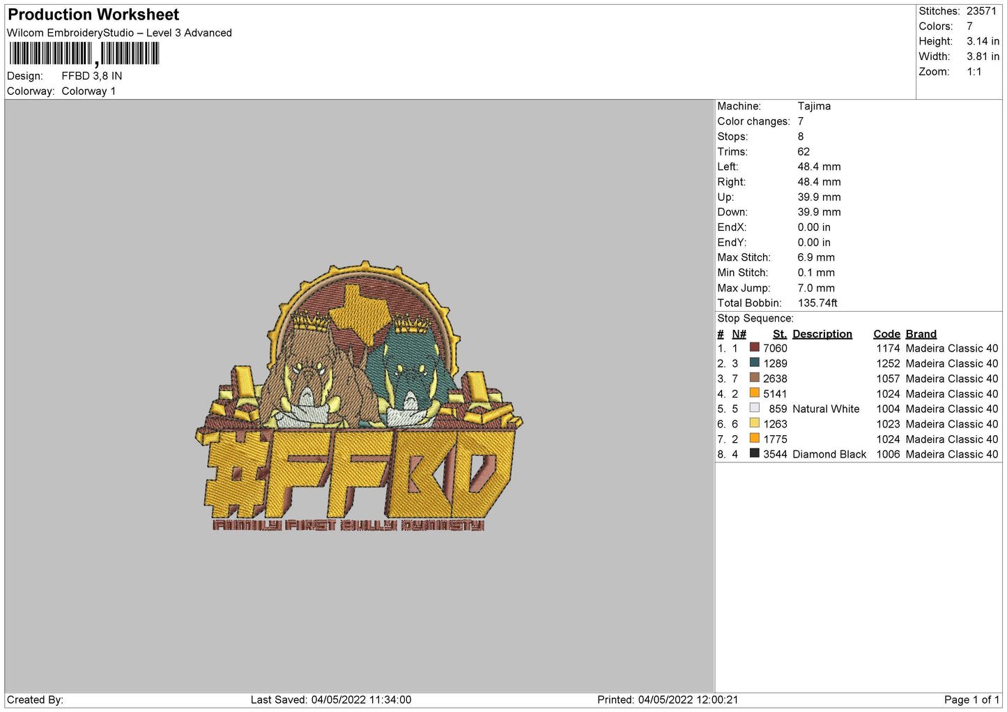 FFBD Embroidery File 4 size