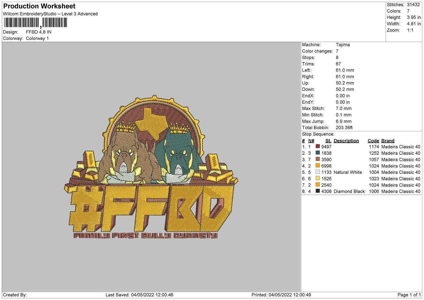 FFBD Embroidery File 4 size