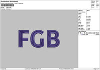 Fgbtext Embroidery File 6 sizes