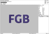 Fgbtext Embroidery File 6 sizes