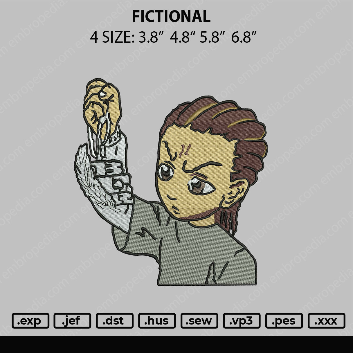 Fictional Embroidery File 4 size