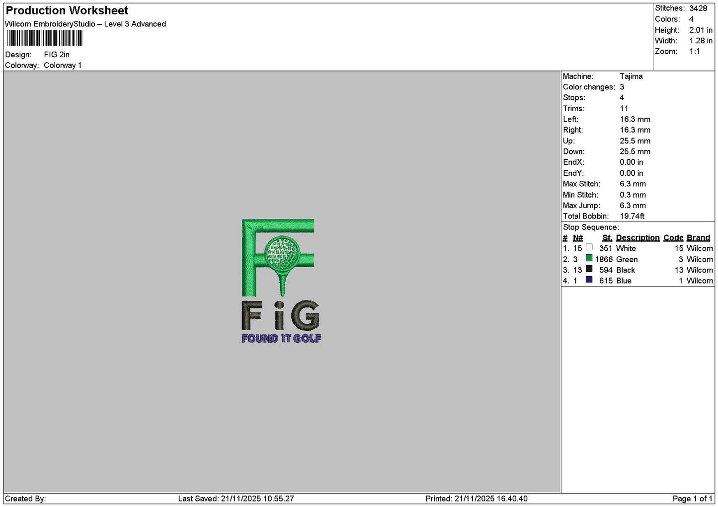 Figtext Embroidery File 6 sizes