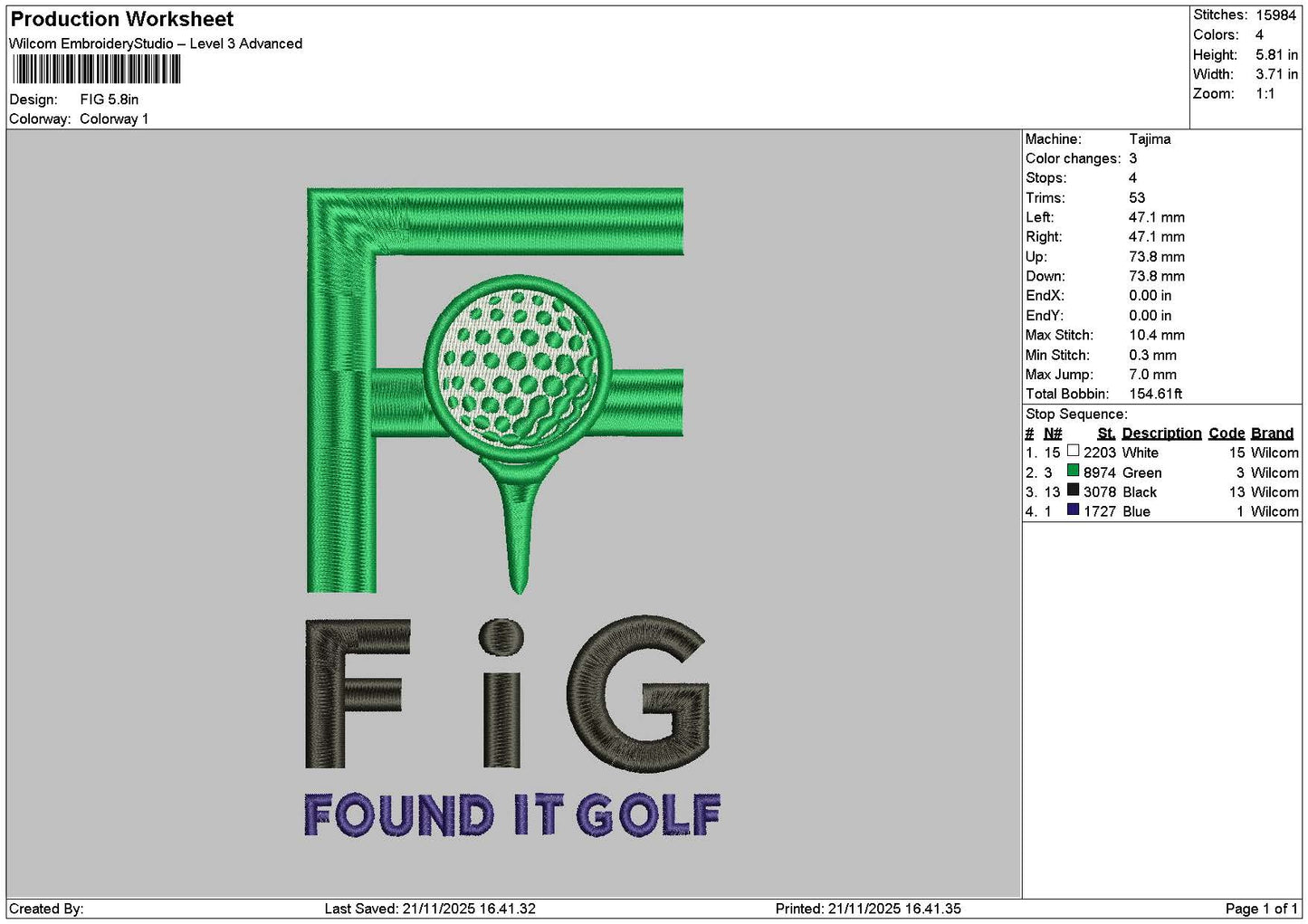 Figtext Embroidery File 6 sizes