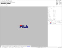 Fila Embroidery File 4 size