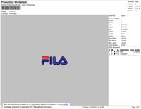 Fila Embroidery File 4 size