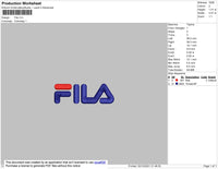 Fila Embroidery File 4 size