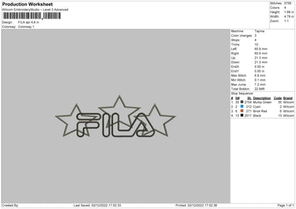 Fila Apl Embroidery File 6 sizes