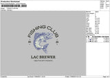 Fishingtext Embroidery File 6 sizes
