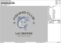 Fishingtext Embroidery File 6 sizes