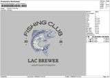 Fishingtext Embroidery File 6 sizes