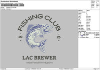 Fishingtext Embroidery File 6 sizes