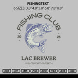 Fishingtext Embroidery File 6 sizes