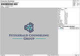 Fitztext Embroidery File 6 sizes