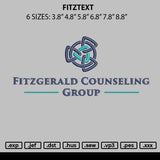 Fitztext Embroidery File 6 sizes