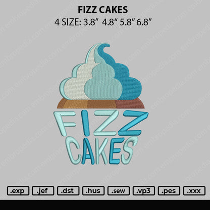 Fizz Cakes Embroidery File 4 size