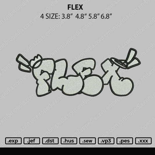 Flex Embroidery File 4 size