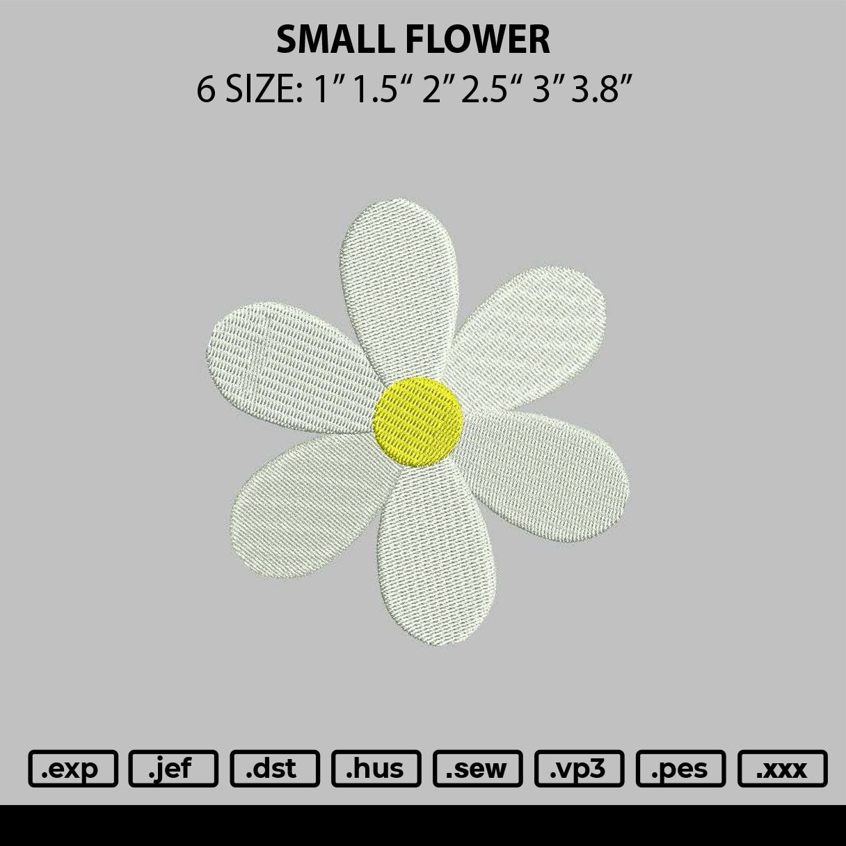 Small Flower Embroidery File 6 sizes