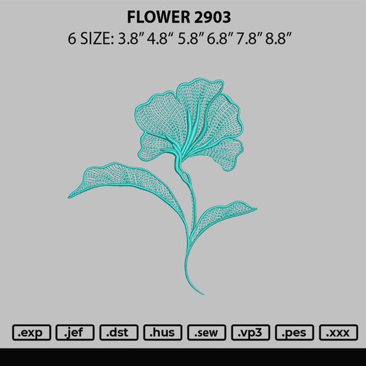 Flower 2903 Embroidery File 6 sizes