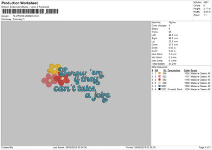 Flowers 2605 Embroidery File 6 sizes
