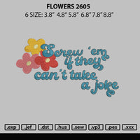 Flowers 2605 Embroidery File 6 sizes