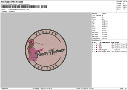 Flowercircle01 Embroidery File 6 sizes