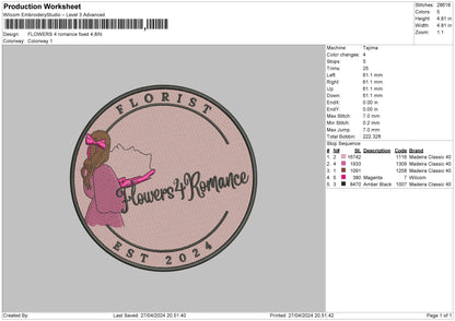 Flowercircle01 Embroidery File 6 sizes