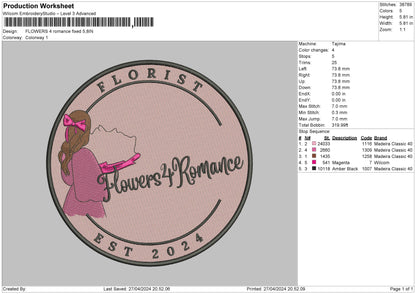 Flowercircle01 Embroidery File 6 sizes