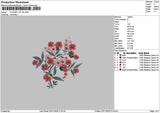 Flowers 1911 Embroidery File 6 sizes