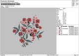 Flowers 1911 Embroidery File 6 sizes