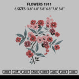 Flowers 1911 Embroidery File 6 sizes