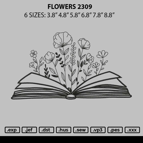 Flowers 2309 Embroidery File 6 sizes