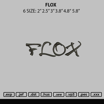Flox Embroidery File 6 sizes