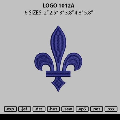 Logo 1012a Embroidery File 6 sizes