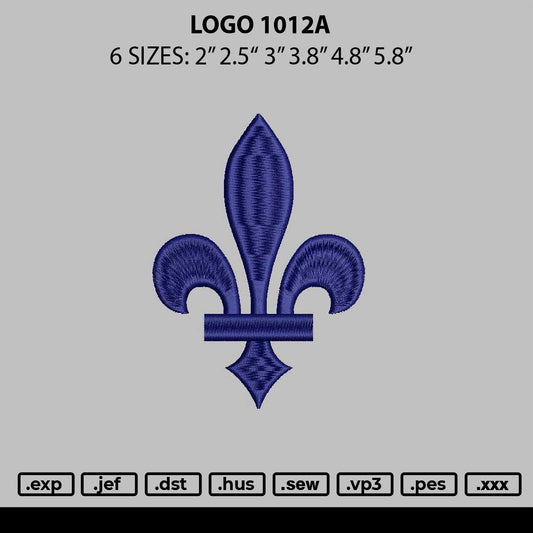 Logo 1012a Embroidery File 6 sizes