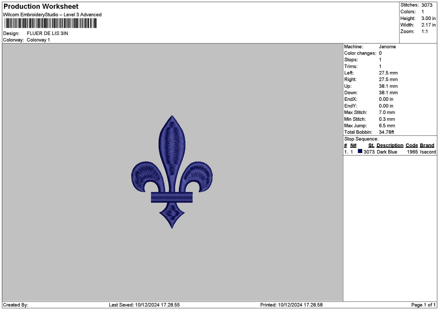 Logo 1012a Embroidery File 6 sizes