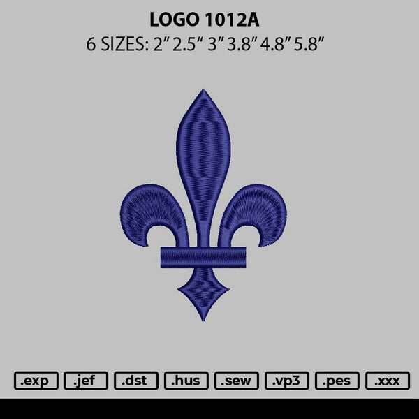 Logo 1012a Embroidery File 6 sizes