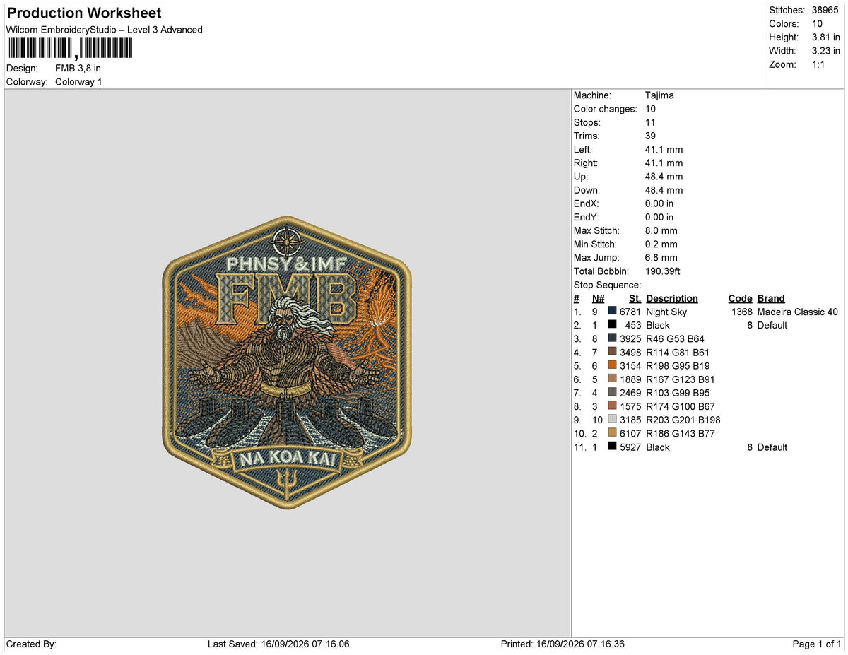 FMB Embroidery Machine Design File 6 sizes