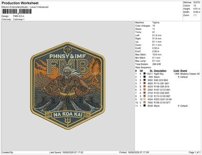 FMB Embroidery Machine Design File 6 sizes