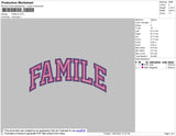Famile Embroidery File 4 size