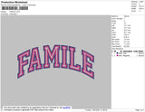 Famile Embroidery File 4 size