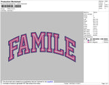 Famile Embroidery File 4 size