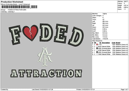Fodedtext Embroidery File 6 sizes