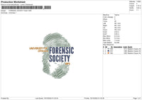 Forensictext Embroidery File 6 sizes