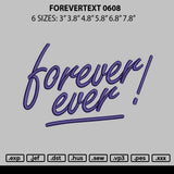 Forevertext 0608 Embroidery File 6 sizes