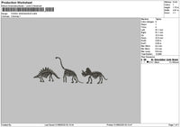 Dinosaurus 0108 Embroidery File 6 sizes